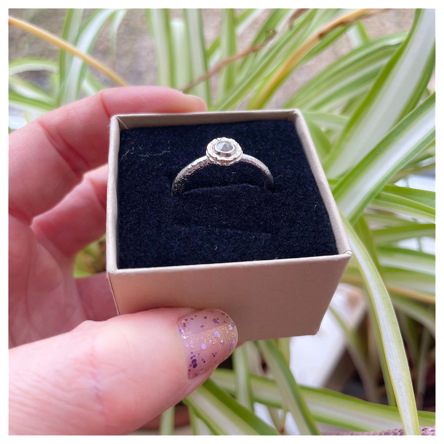 Sterling Silver and 9ct Yellow Gold Rose-Cut Diamond ring (1)