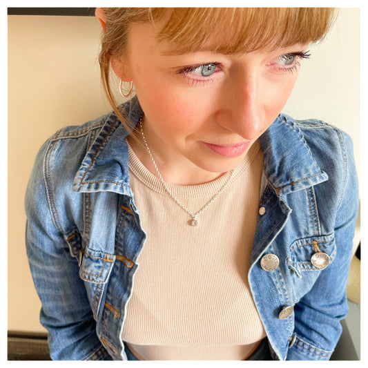 Handmade Sterling Silver Textured Mini Donut Pendant