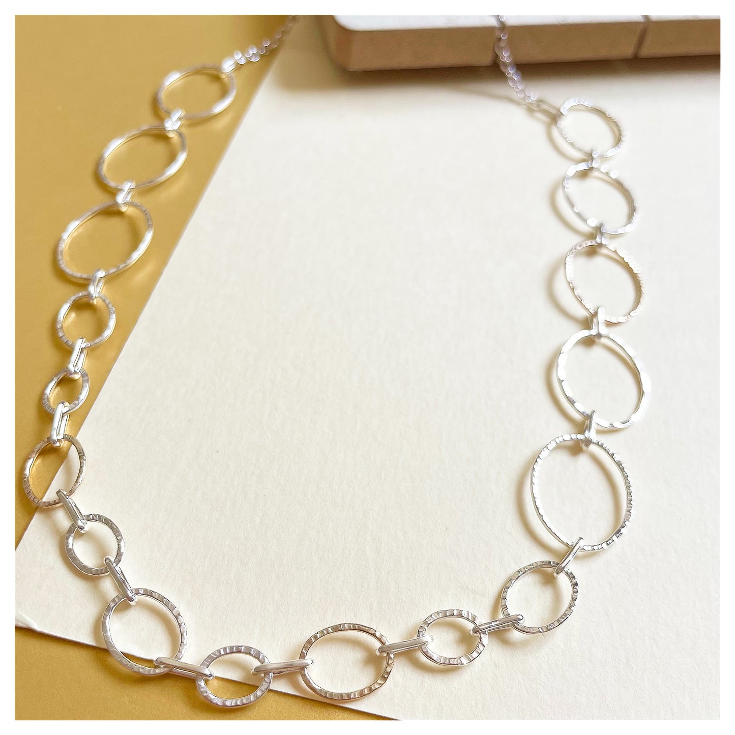 Sterling Silver and 9ct Yellow Gold Multi-Link Oval Chain