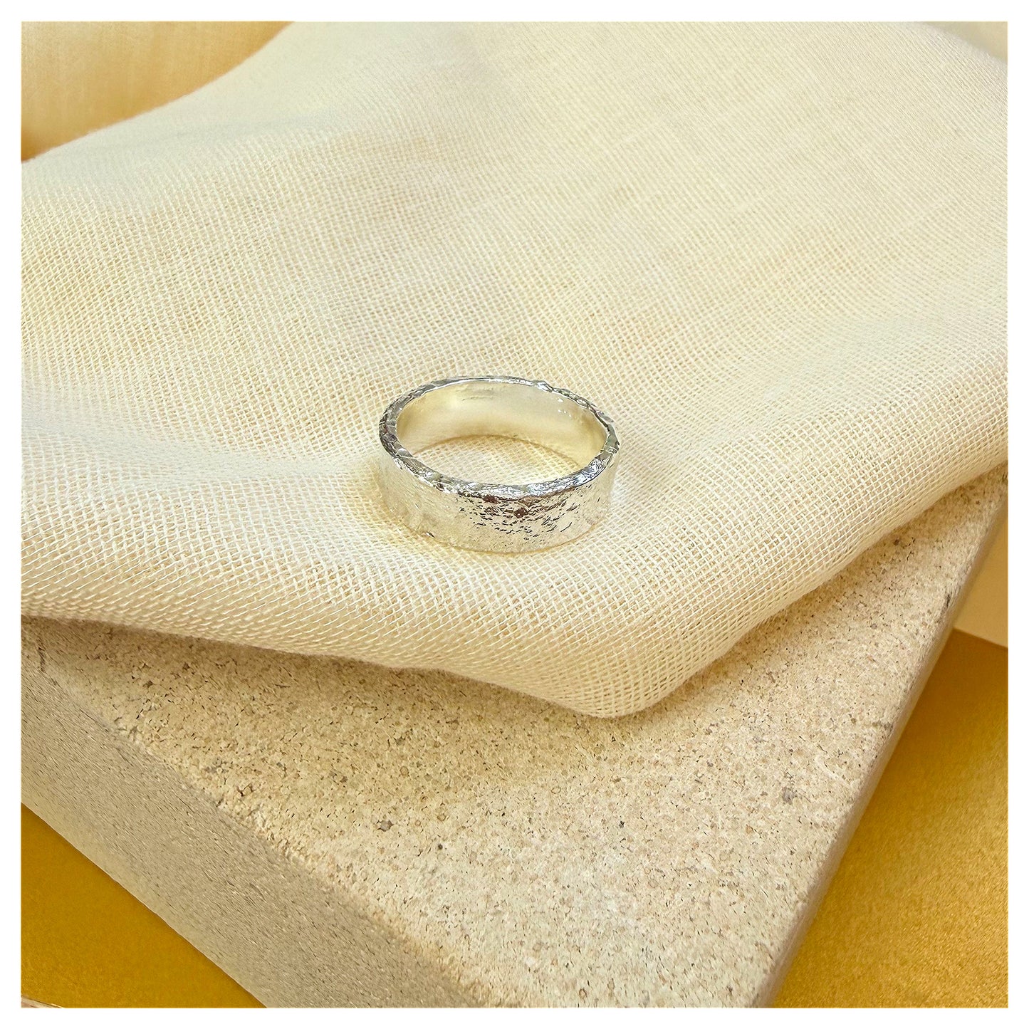 Sterling Silver Wide Organic Ring