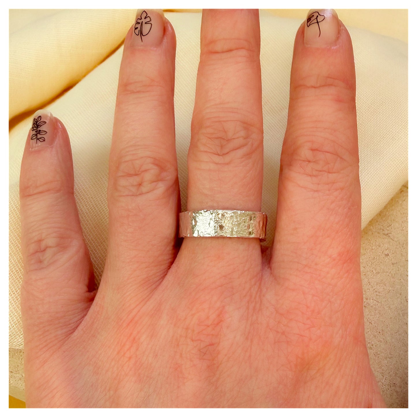 Sterling Silver Wide Organic Ring